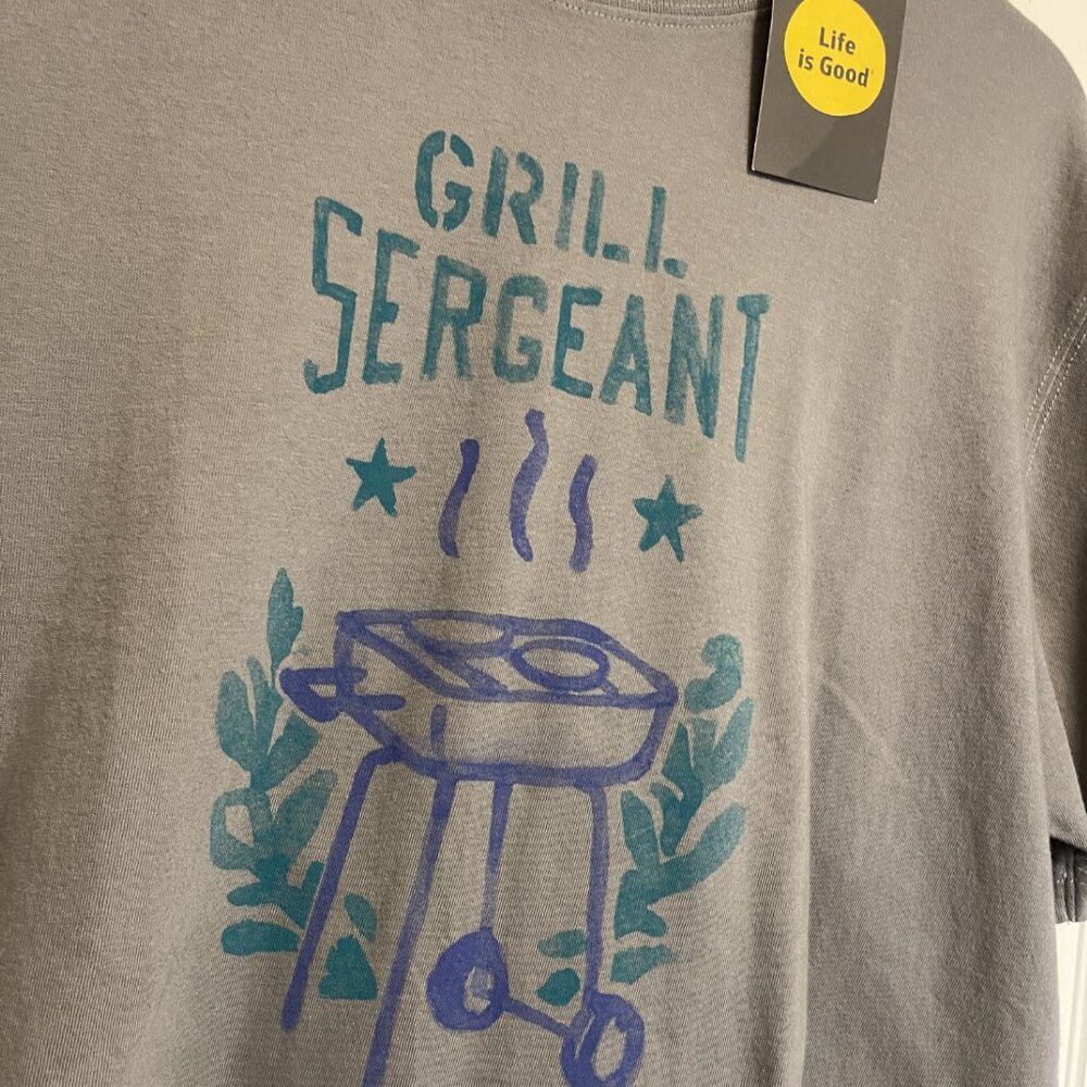 BNWT “Life is Good” Grill Sergeant T-Shirt Large
